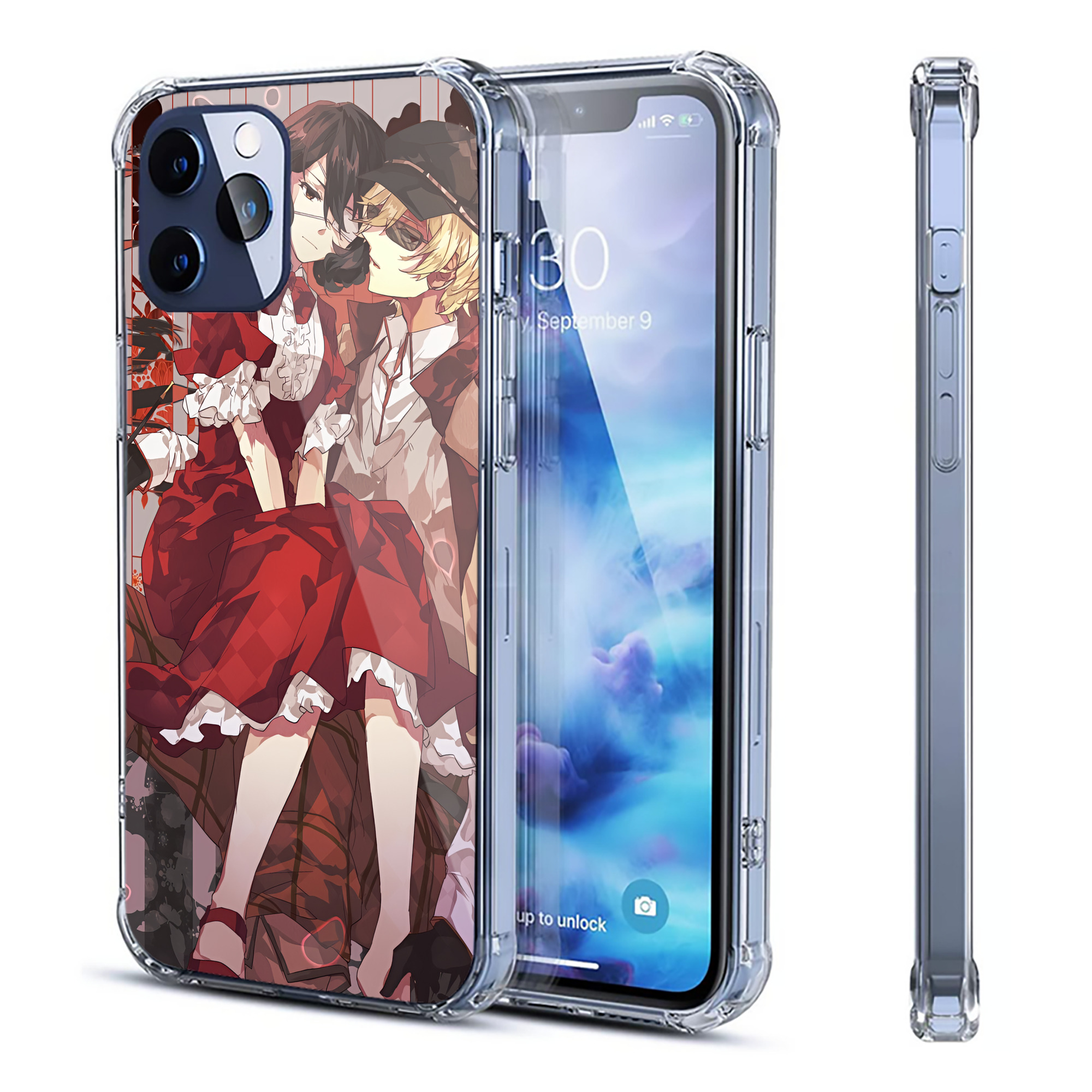 （画像用） 文豪ストレイドッグス Bungo Stray Dogs 【iPhone 12シリーズ対応】透明スマホケース（クリアソフトケース）